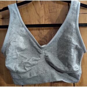 Just Be Sports Bra Lg Large L Bra PullOver Bralette Stretch Grey Wireless